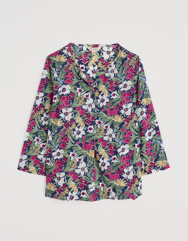 Seasalt - Seasalt Cornwall Multi Watercolour Sketch 3/4 Sleeve Top