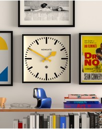 Newgate - Newgate Number Five Wall Clock Black Yellow Hands