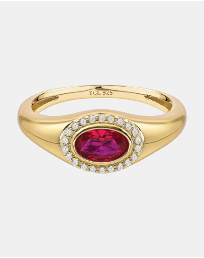 YCL  - July Birthstone Signet Ring