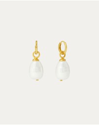 Ottoman Hands - Ava Pearl Drop Huggie Earrings