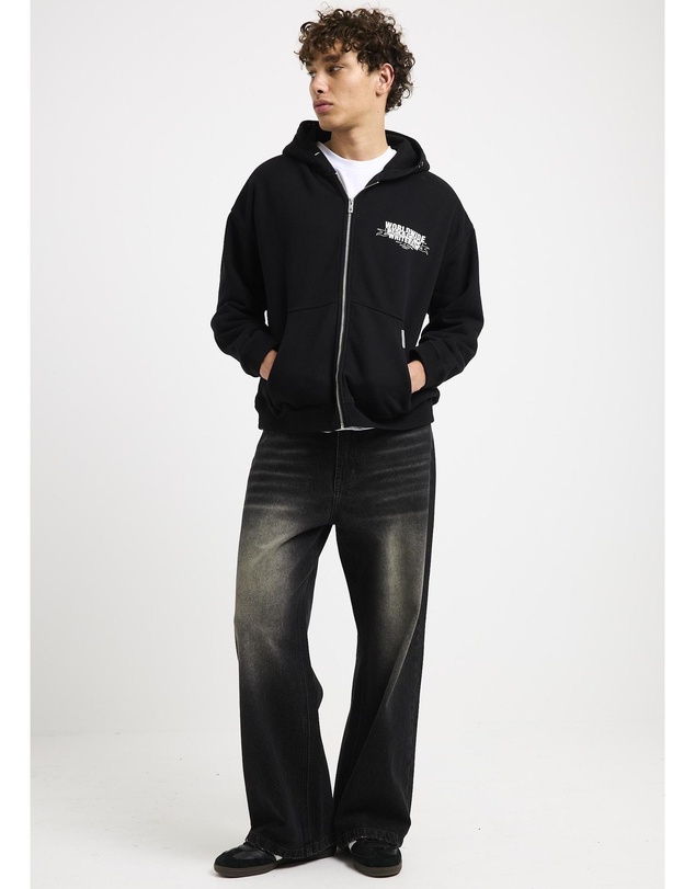 Black Noise White Rain - Carrier Zip Hoodie