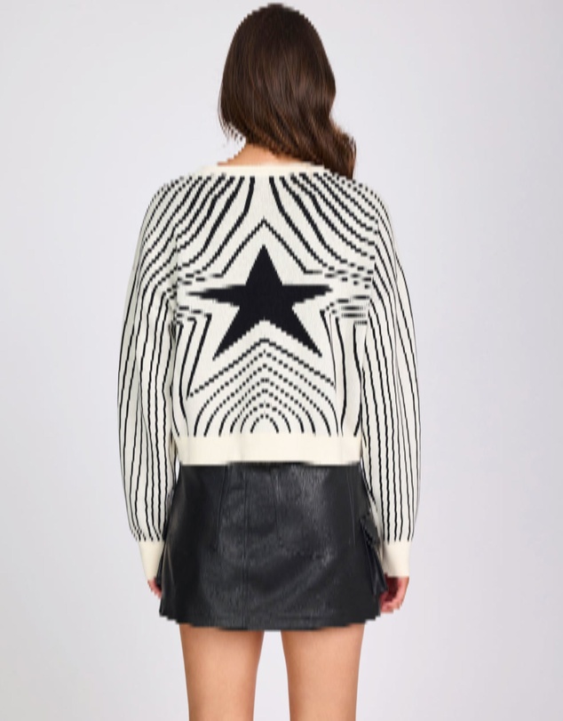 ONE TEASPOON - Star Gazing Knitted Sweater - Mono Print