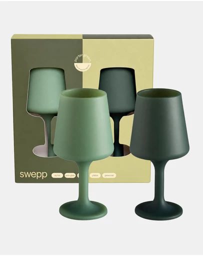 porter green - swepp silicone unbreakable wine glasses