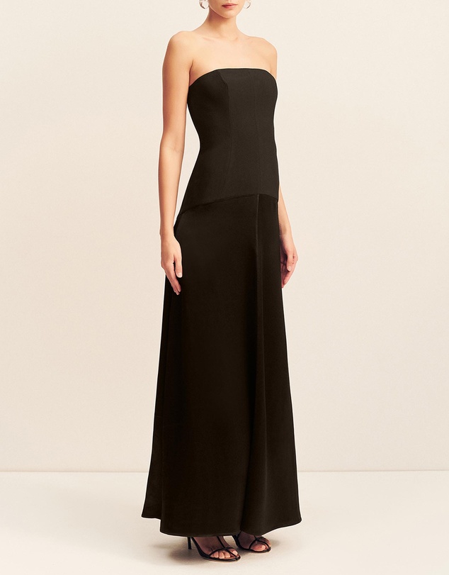 Shona Joy - Adri Strapless Panelled Maxi Dress