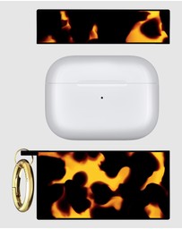 Flaunt - Flaunt Tortoise with Gold Clip Case for AirPod Pro 3