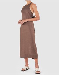 Amelius - Santa Cruz Linen Halterneck Dress