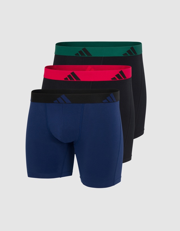 adidas Sportswear - 3 Pack Active Flex Cotton Boxer Brief Underwear