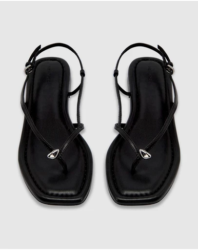 Brie Leon - Halle Flat Sandal - Leather