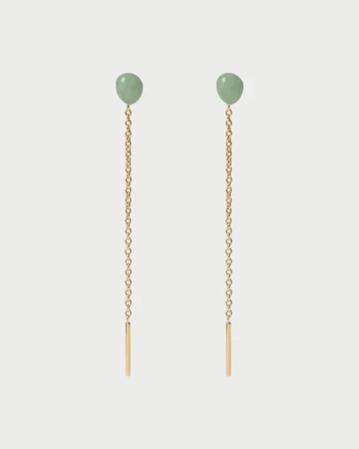 PDPAOLA - Lyra Earrings Green Aventurine