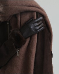 Morgan & Taylor - Gia Faux Leather Gloves in Brown