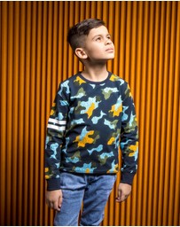 B.Nosy - Crewneck Camo Jumper - Kids-Teens