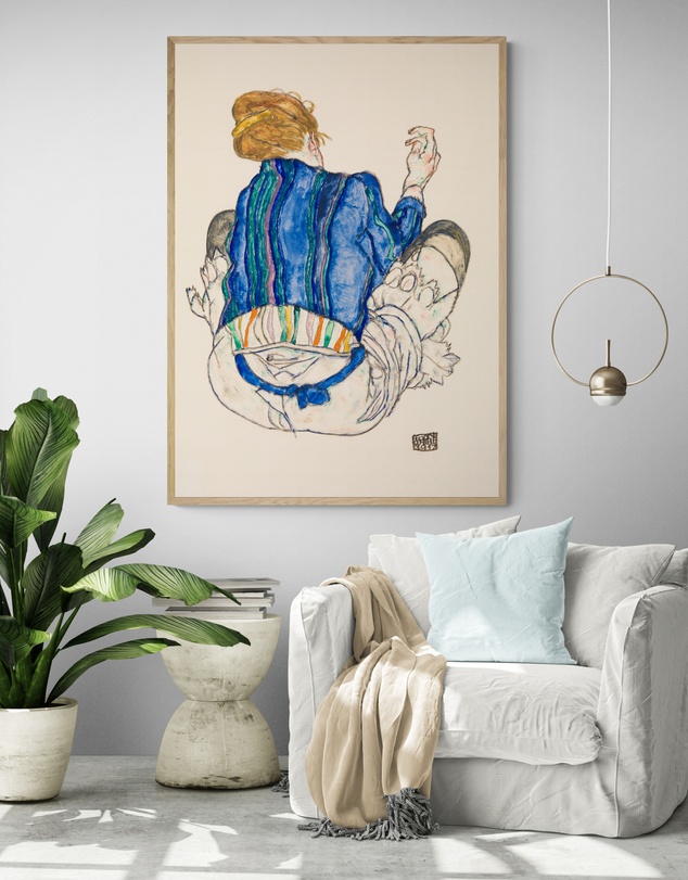 Inka Arthouse - Seated Woman by Egon Schiele Art Print