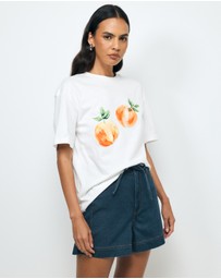 AERE - Peach Print Relaxed T-Shirt