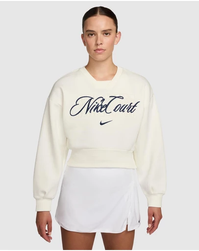 Nike - Court Collection French Terry Crew-Neck Tennis Top