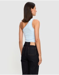 KIVARI - Tallulah One Shoulder Rib Tank