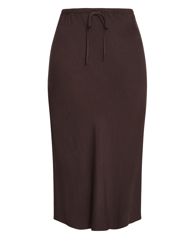 City Chic - Plus size Alexi Maxi Skirt - chocolate