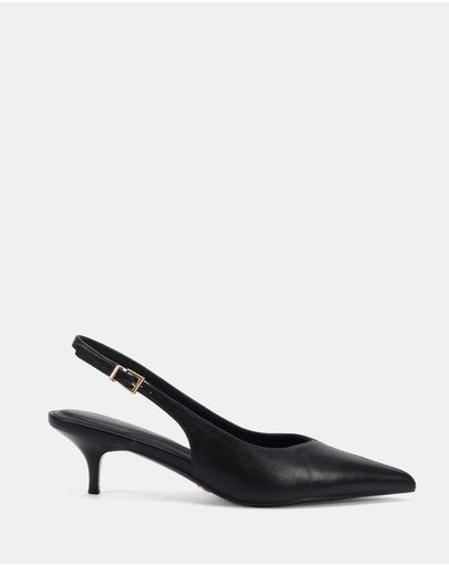 Black Smooth Leather