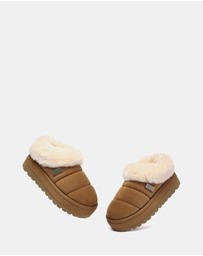EVERAU - EverAU Ugg Ulrika Platform Sheepskin Upper House Shoes