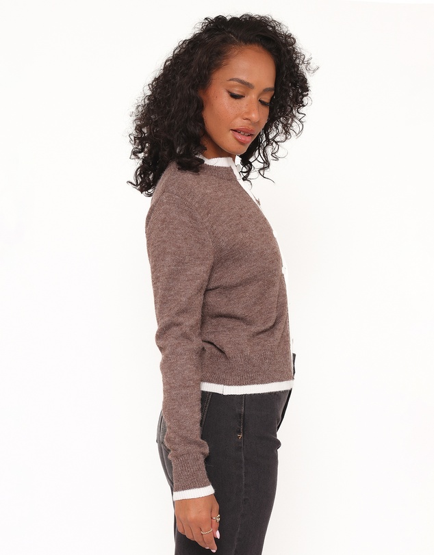 Petal & Pup - Greta Knit Cardigan - Brown