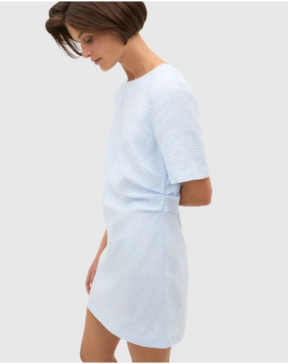 Seed Heritage - Linen Gingham Mini Dress