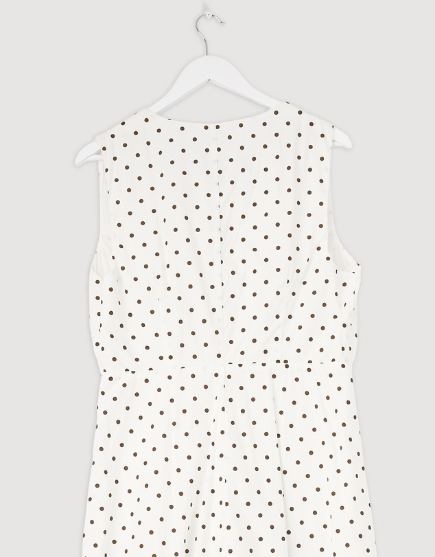 Revibe - Repaired AERE Juniper Tie Front Cotton Midi Dress - AU 14