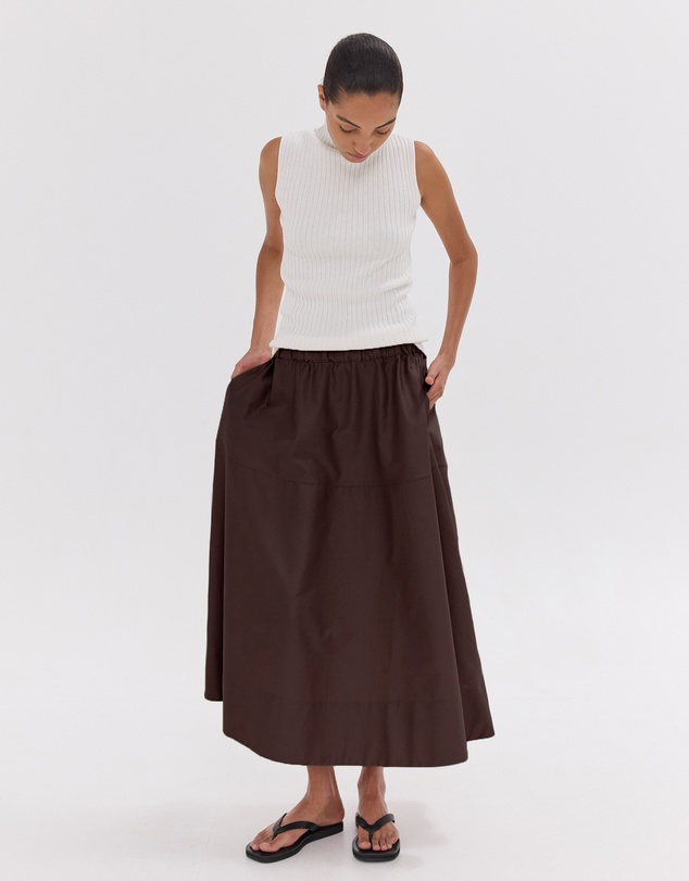 Cloth & Co. - The Maxi Skirt | Dark Cacao