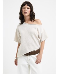 Subtitled - Asymmetric Knit Top