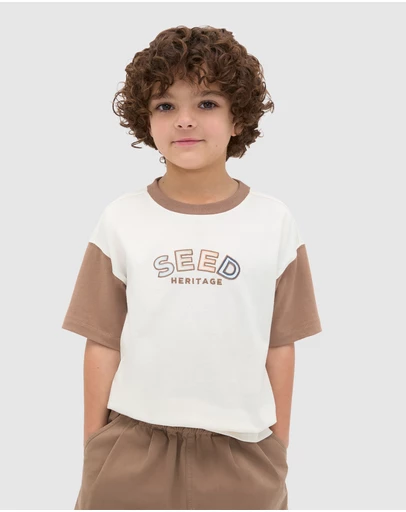 Seed Heritage - Colourblock Logo Tee
