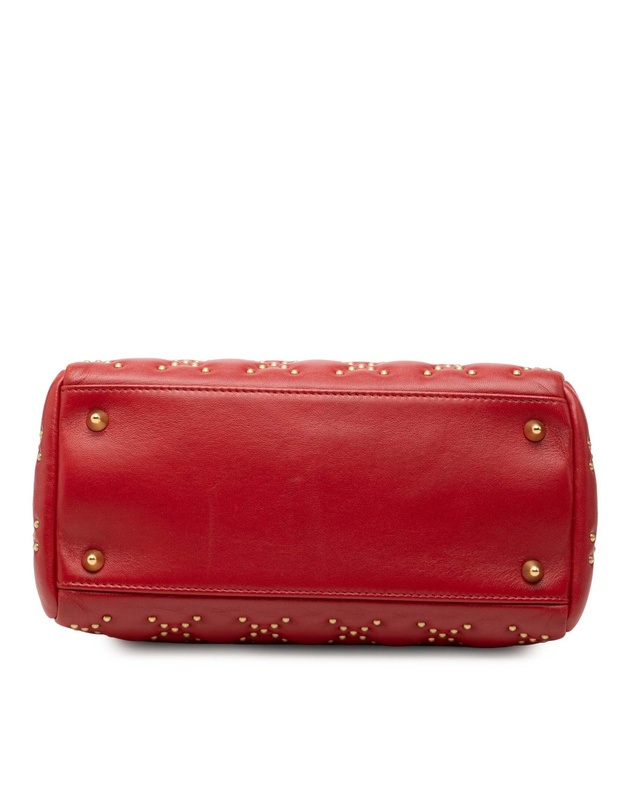 Pre-Loved by Azura Reborn - Pre-Loved Medium Lambskin Cannage Studded Supple Lady Dior