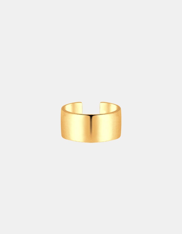 Elli Jewelry - Earrings Ear Cuff Basic 925 Sterling Silver Gold Plated