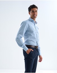 3 Wise Men - 3 Wise Men Washington Blue Print Shirt