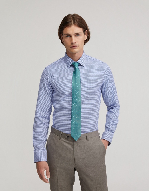 Oxford - Beckton Houndstooth Cotton Shirt