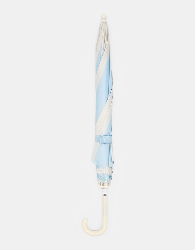 Morgan & Taylor - Picnic Stripe Kids Umbrella in White and Ocean Blue Stripes