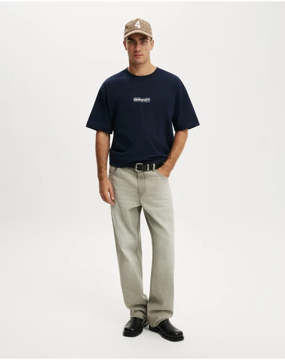 Cotton On - Box Fit Text T-Shirt