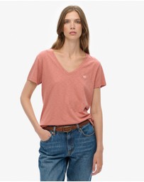 Superdry - Studios Slub Embroidered Vee Tee
