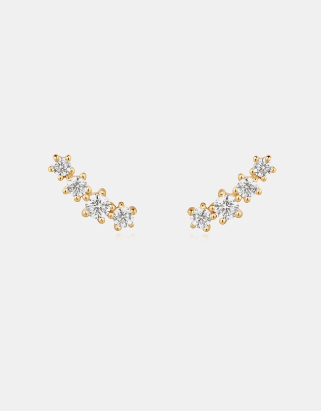 Ania Haie - Gold Sparkle Climber Studs