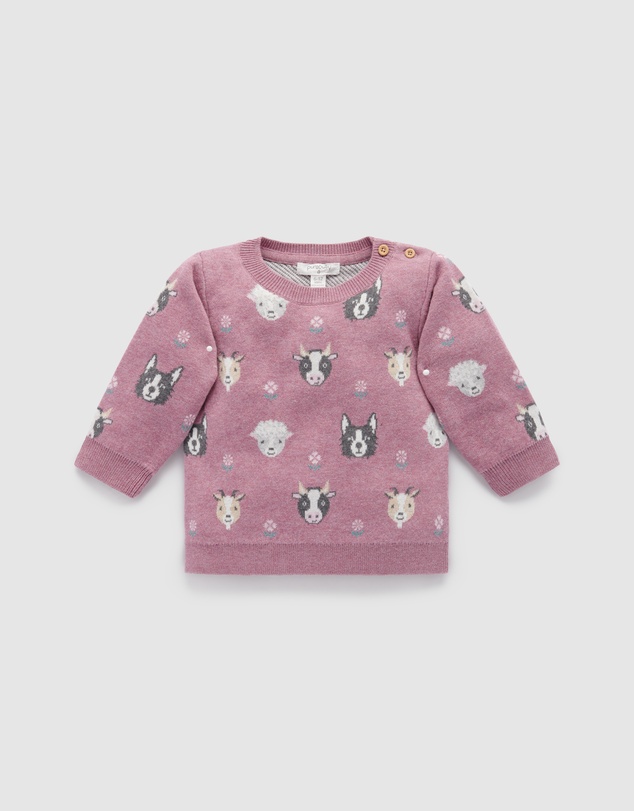 Purebaby - Farm Friends Jumper - Kids-Babies
