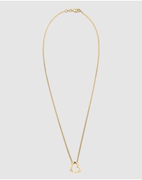 Elli Jewelry - Necklace Heart White Crystals 925 Sterling Silver Gold Plated