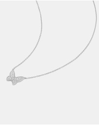 Ania Haie - Silver Butterfly Pave Necklace