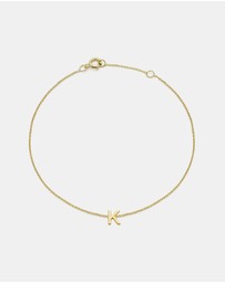Zoe Olivia - 9K Gold Initial K Bracelet