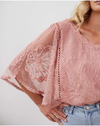 Esther & Co - Gabrielle Top - Pink