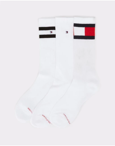 Tommy Hilfiger - 3-Pack Flag Cushion Crew Socks