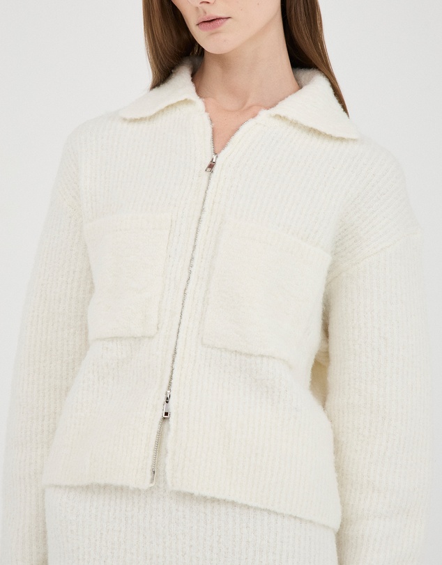 FRIEND of AUDREY - Nyra Boucle Zip Knit