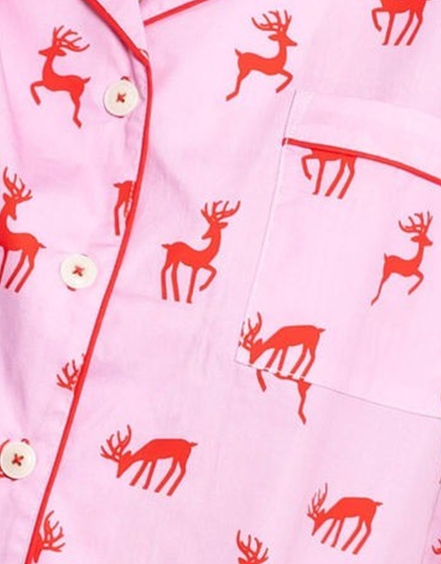 Sant And Abel - Women's Reindeer Pink Short PJ Set
