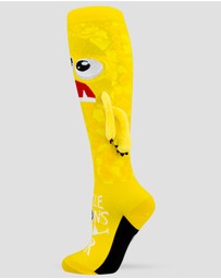 Crazy Skates - Crazy Socks Monster Yellow Knee-High Socks