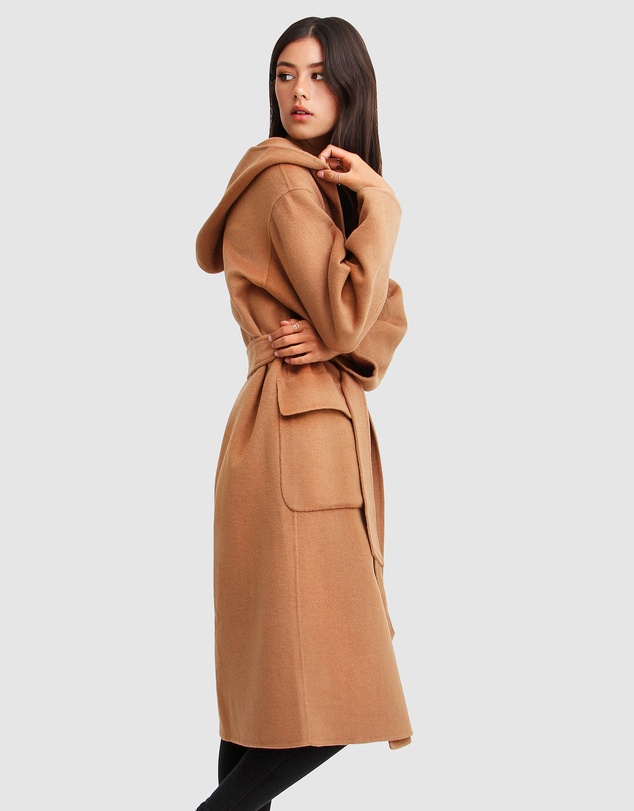 Belle & Bloom - Runaway Wool Blend Robe Coat