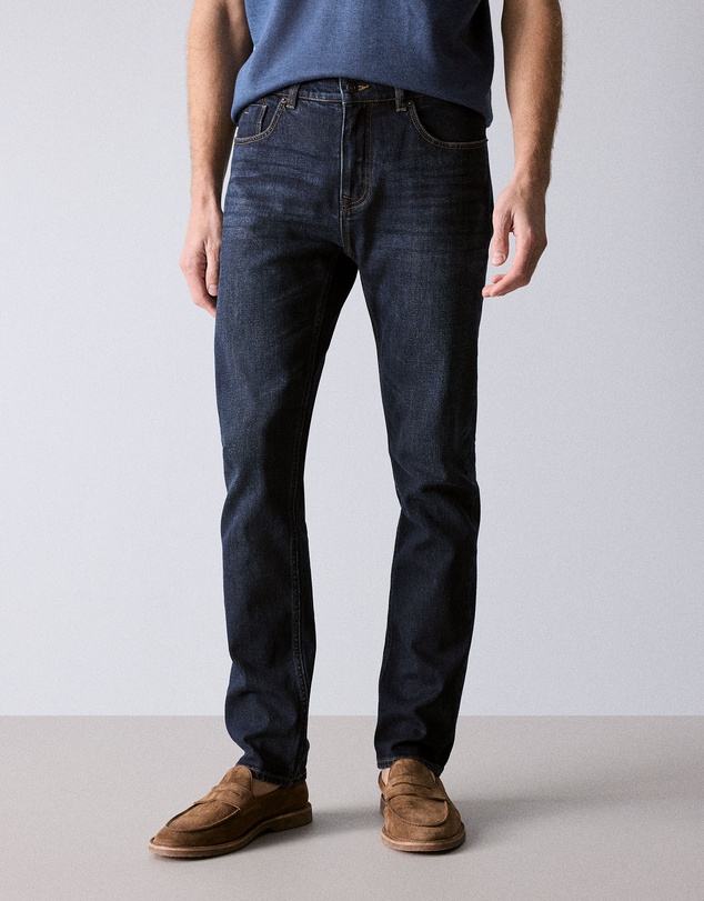 Trenery - Slim Mid Wash Jean in Ink Blue