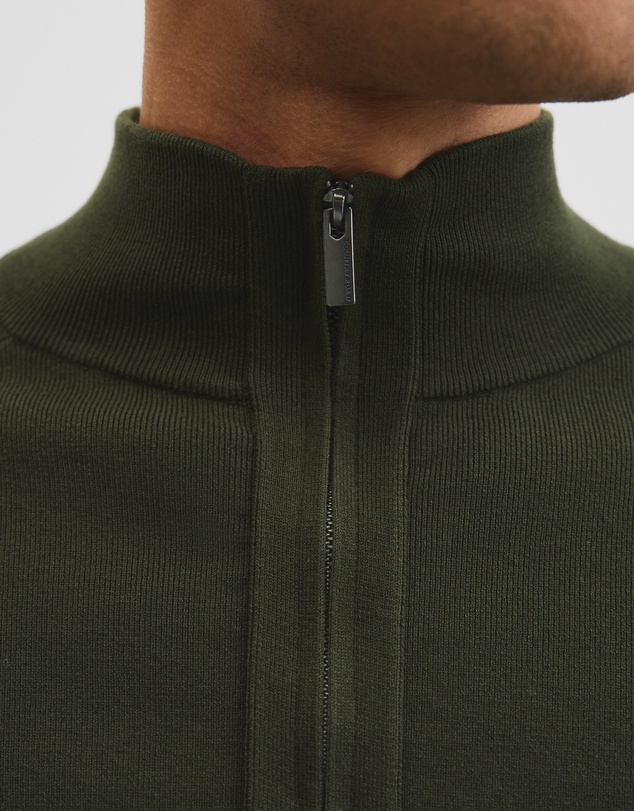 Country Road - Australian Cotton Silk Blend Zip Through Knit Jacket