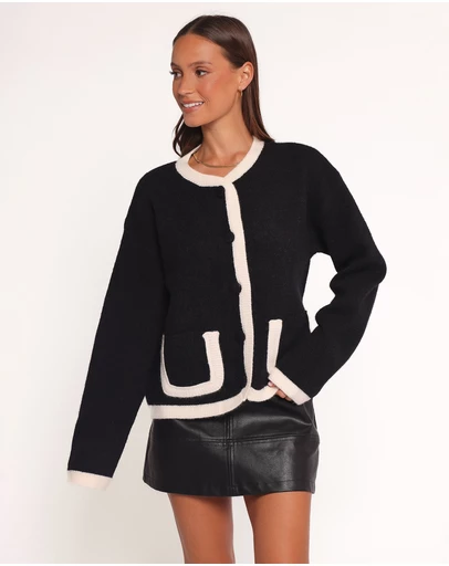 Petal & Pup - Orabelle Contrast Hem Cardigan - Black