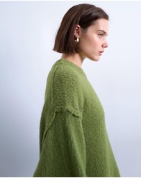 TOPSHOP - Knitted Wool Blend Fluffy Exposed Seam Easy Jumper